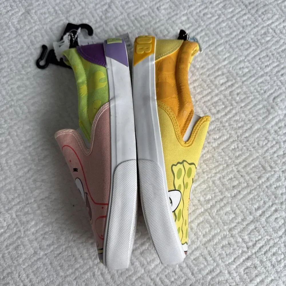Ground Up Spongebob Squarepants Patrick Slip On Canvas Sneaker Shoes Size 9 NWT